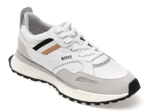 Pantofi sport BOSS albi, 8280, din material textil